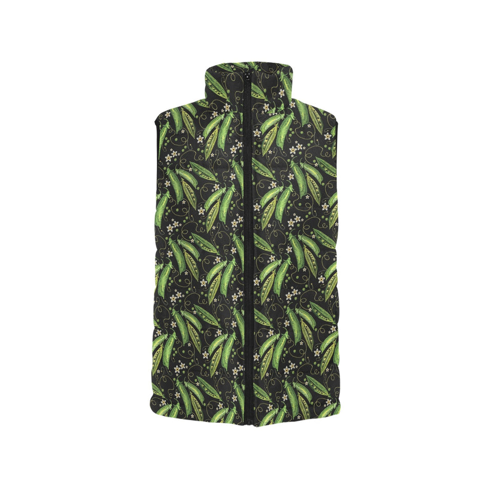 Green Peas Pattern Print Design 02 Men's Padded Vest