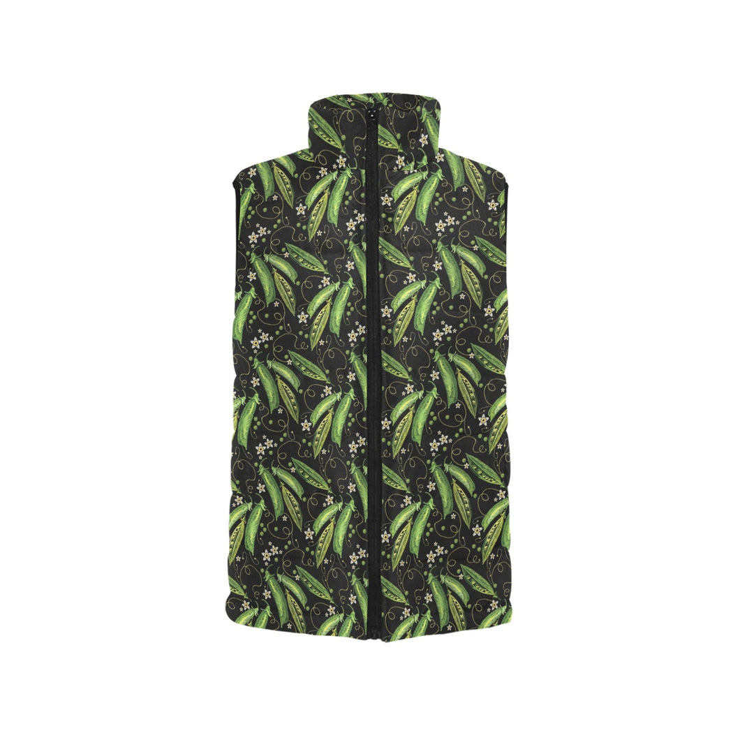 Green Peas Pattern Print Design 02 Men's Padded Vest