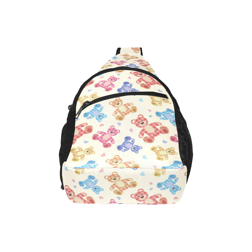 Teddy Bear Pattern Print Design 05 All Over Print Chest Bag