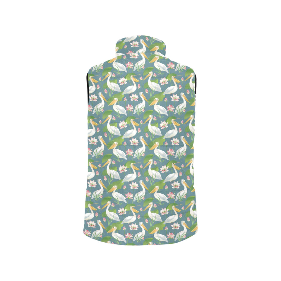 Pelican Pattern Print Design 04 Women's Padded Vest