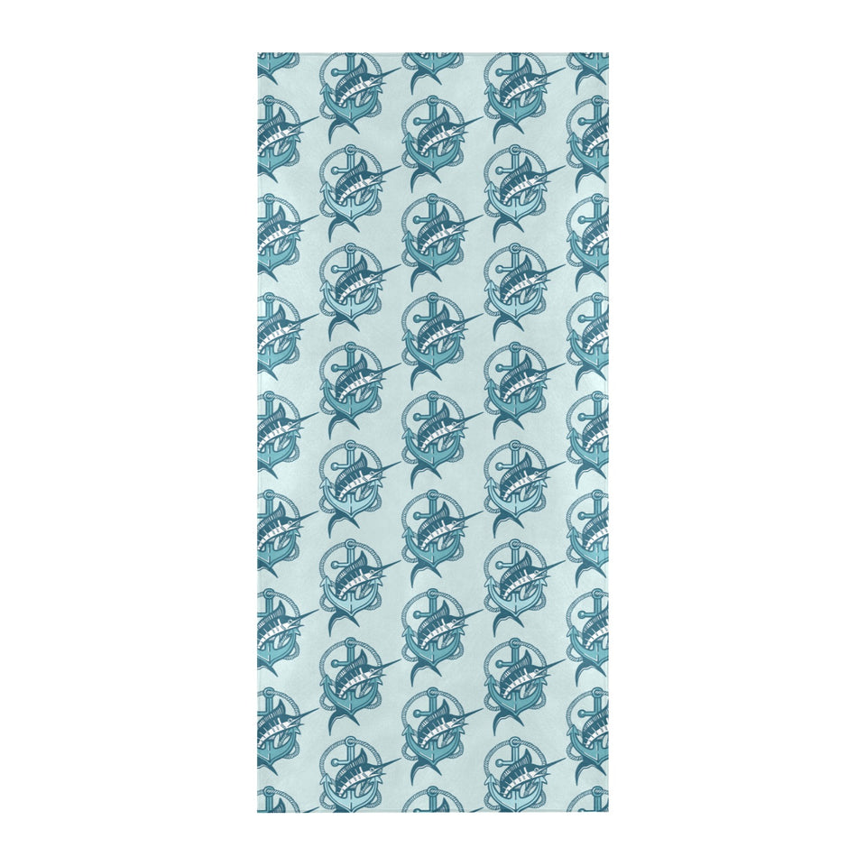 Swordfish Pattern Print Design 05 Beach Towel