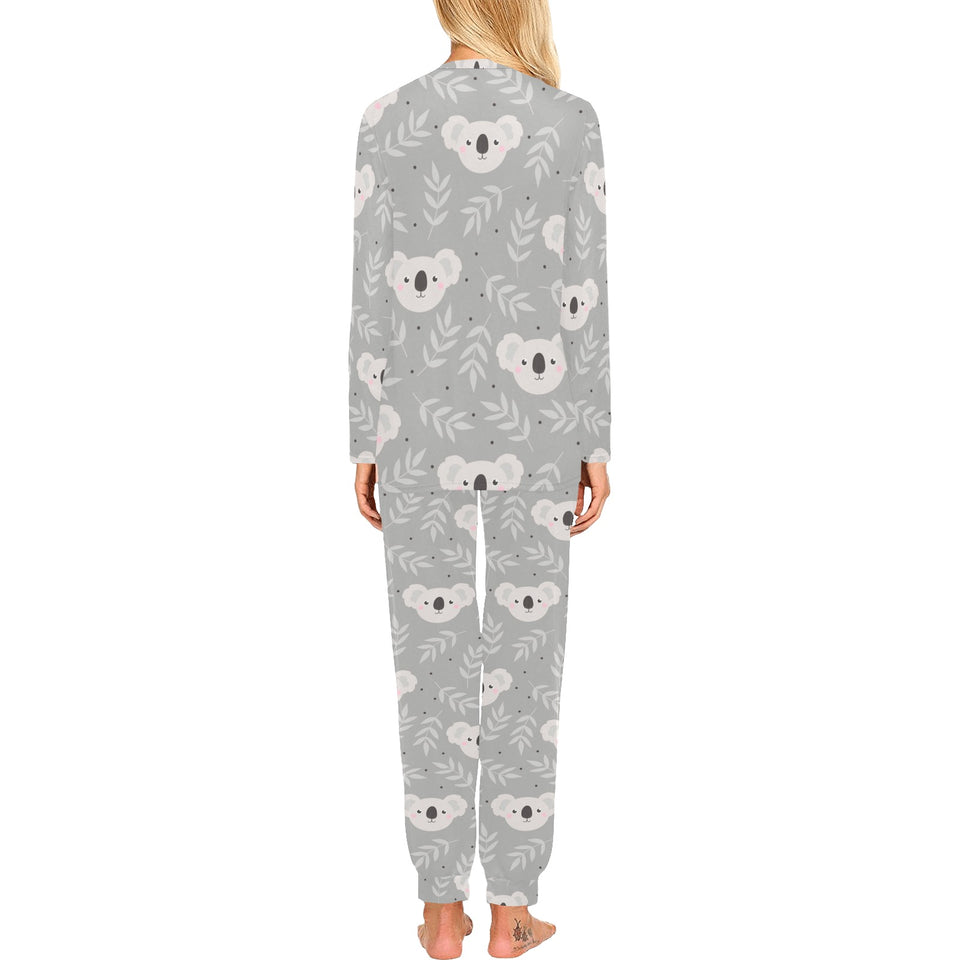 Cute koala leaves pattern Women's All Over Print Pajama Set