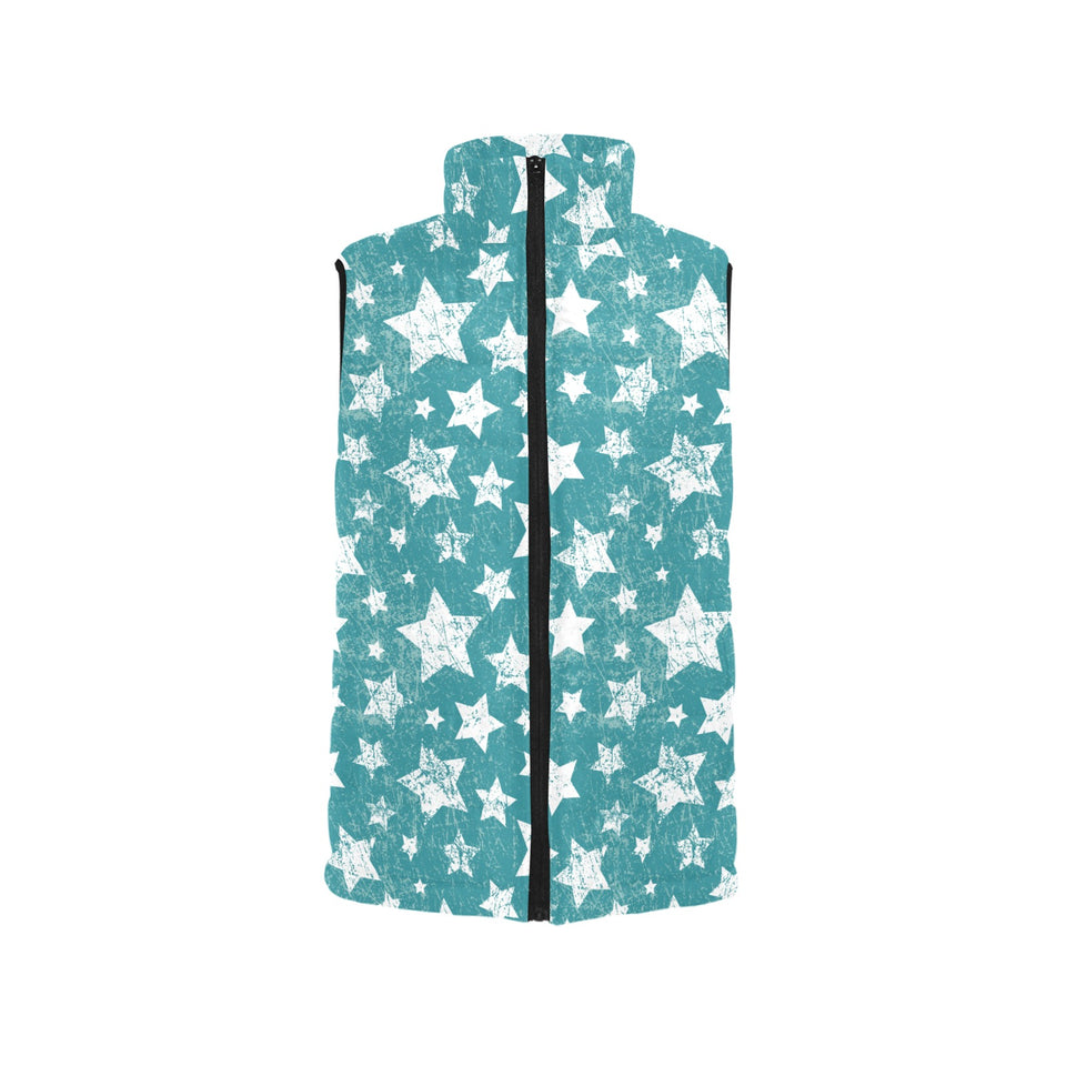 Vintage star pattern Women's Padded Vest