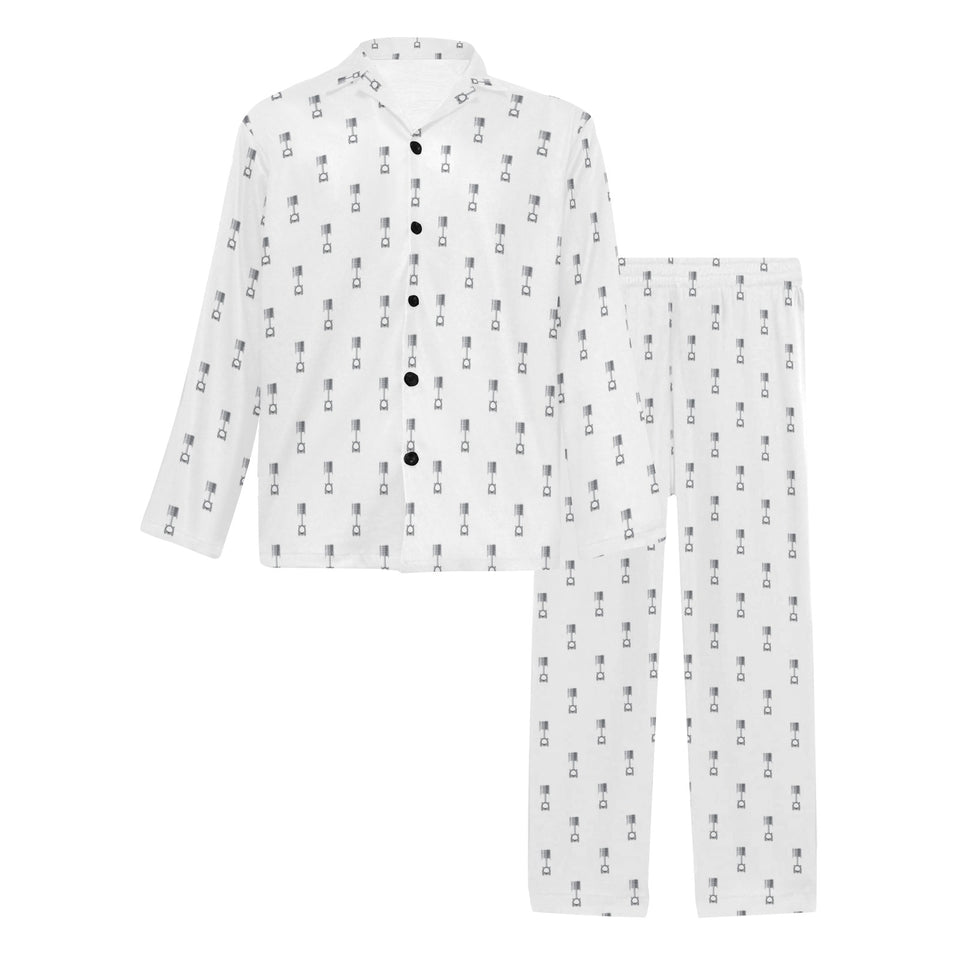 Engine Piston Background Pattern Print Design 01 Men's Long Pajama Set