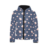 Tea pots Pattern Print Design 04 Kids' Boys' Girls' Padded Hooded Jacket