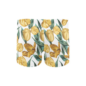 yellow tulips pattern Men's Swimming Trunks