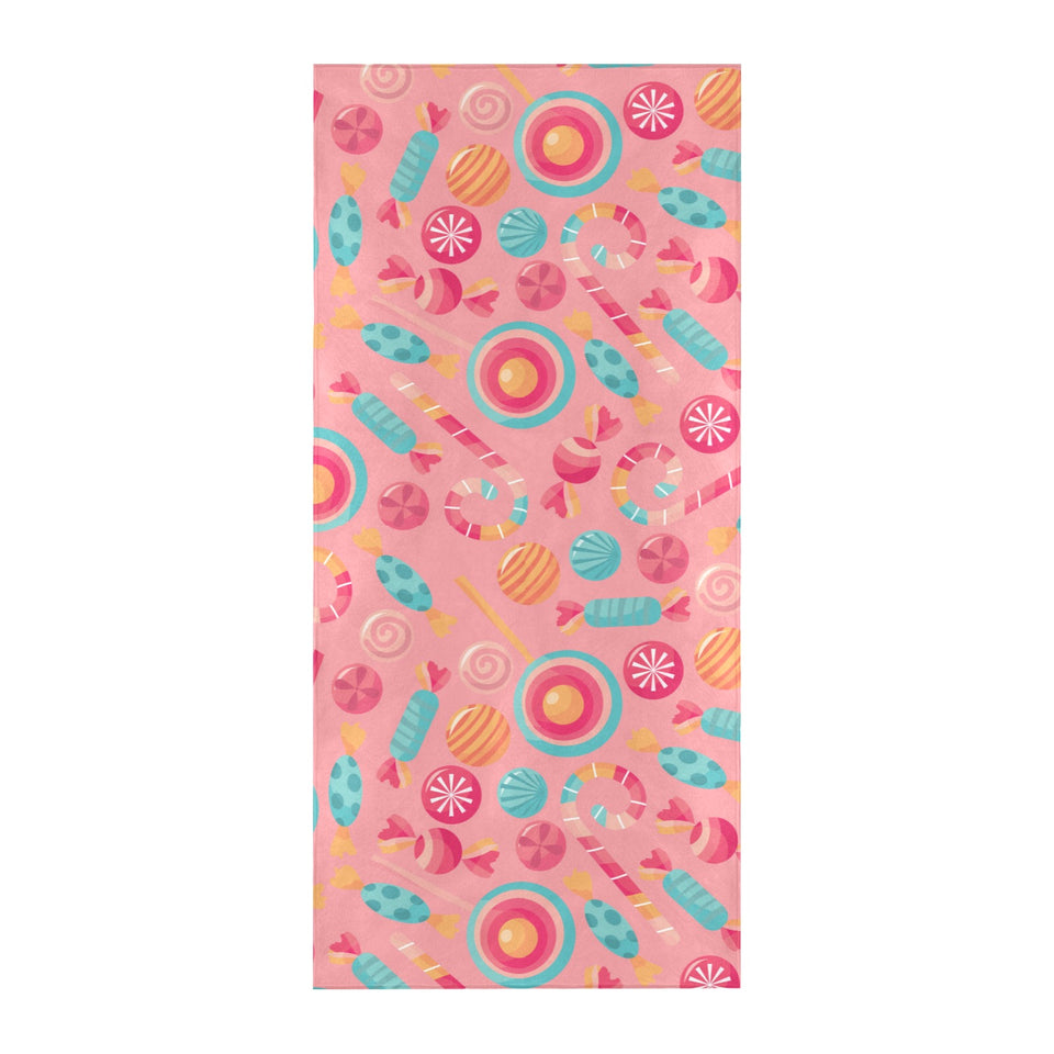 Colorful candy pattern Beach Towel