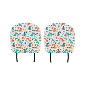 Cute Crocodile Pattern Car Headrest Cover