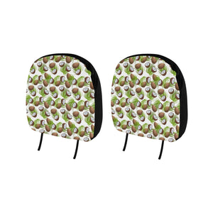 Coconut Pattern Print Design 04 Car Headrest Cover