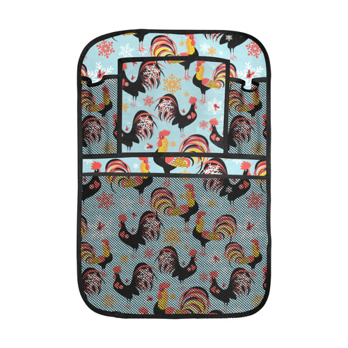 Rooster chicken cock snowfalke Car Seat Back Organizer
