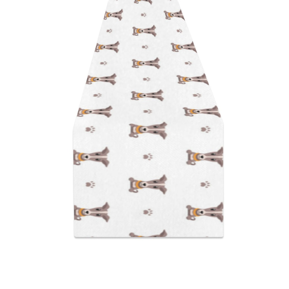 Greyhound Pattern Print Design 05 Table Runner