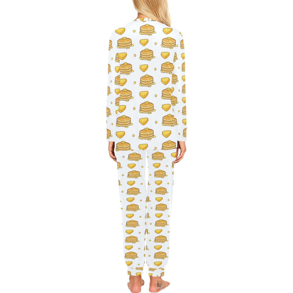 Pancake Pattern Print Design 03 Women's All Over Print Pajama Set