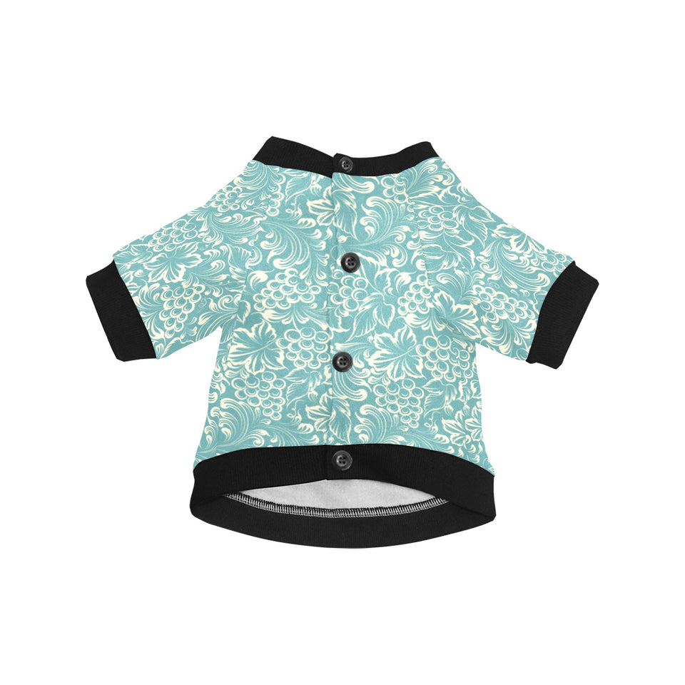 Classic Hand drawn Grape pattern All Over Print Pet Dog Round Neck Fuzzy Shirt
