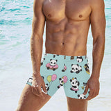 Cute baby panda pattern Men's Swimming Trunks