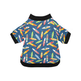 Surfboard Pattern Print Design 01 All Over Print Pet Dog Round Neck Fuzzy Shirt