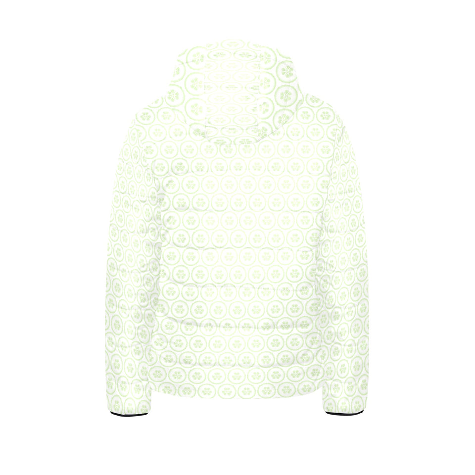 Cucumber pattern background Kids' Boys' Girls' Padded Hooded Jacket