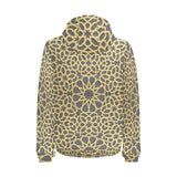 arabic star gold pattern Men's Padded Hooded Jacket