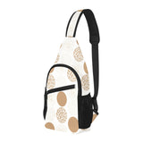 Gold Texture mushroom pattern All Over Print Chest Bag