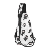 Ninja pattern plaid background All Over Print Chest Bag