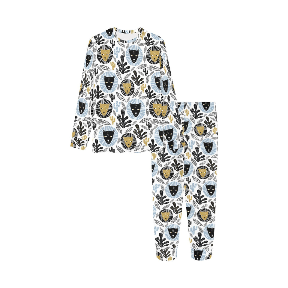 Lion Pattern Print Design 05 Kids' Boys' Girls' All Over Print Pajama Set