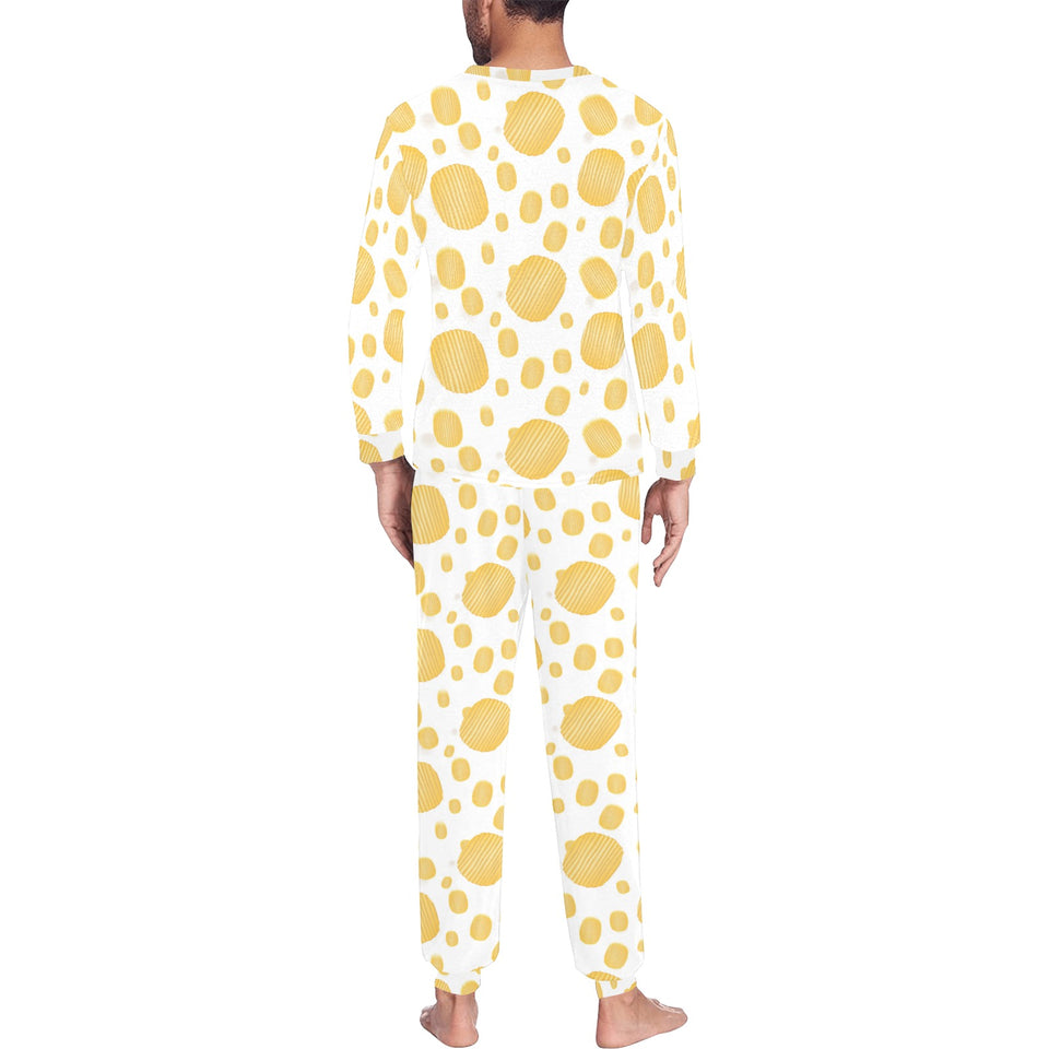 Potato Chips Pattern Print Design 03 Men's All Over Print Pajama