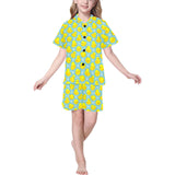 Duck Pattern Print Design 03 Kids' Boys' Girls' V-Neck Short Pajama Set