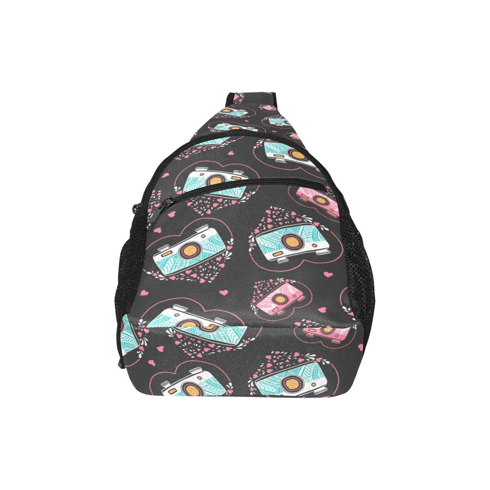 Camera Pattern Print Design 04 All Over Print Chest Bag