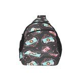 Camera Pattern Print Design 04 All Over Print Chest Bag