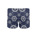 nautical steering wheel design pattern Men's Swimming Trunks