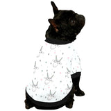 Cute goat design pattern All Over Print Pet Dog Round Neck Fuzzy Shirt