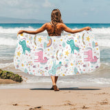 Colorful unicorn pattern Beach Towel