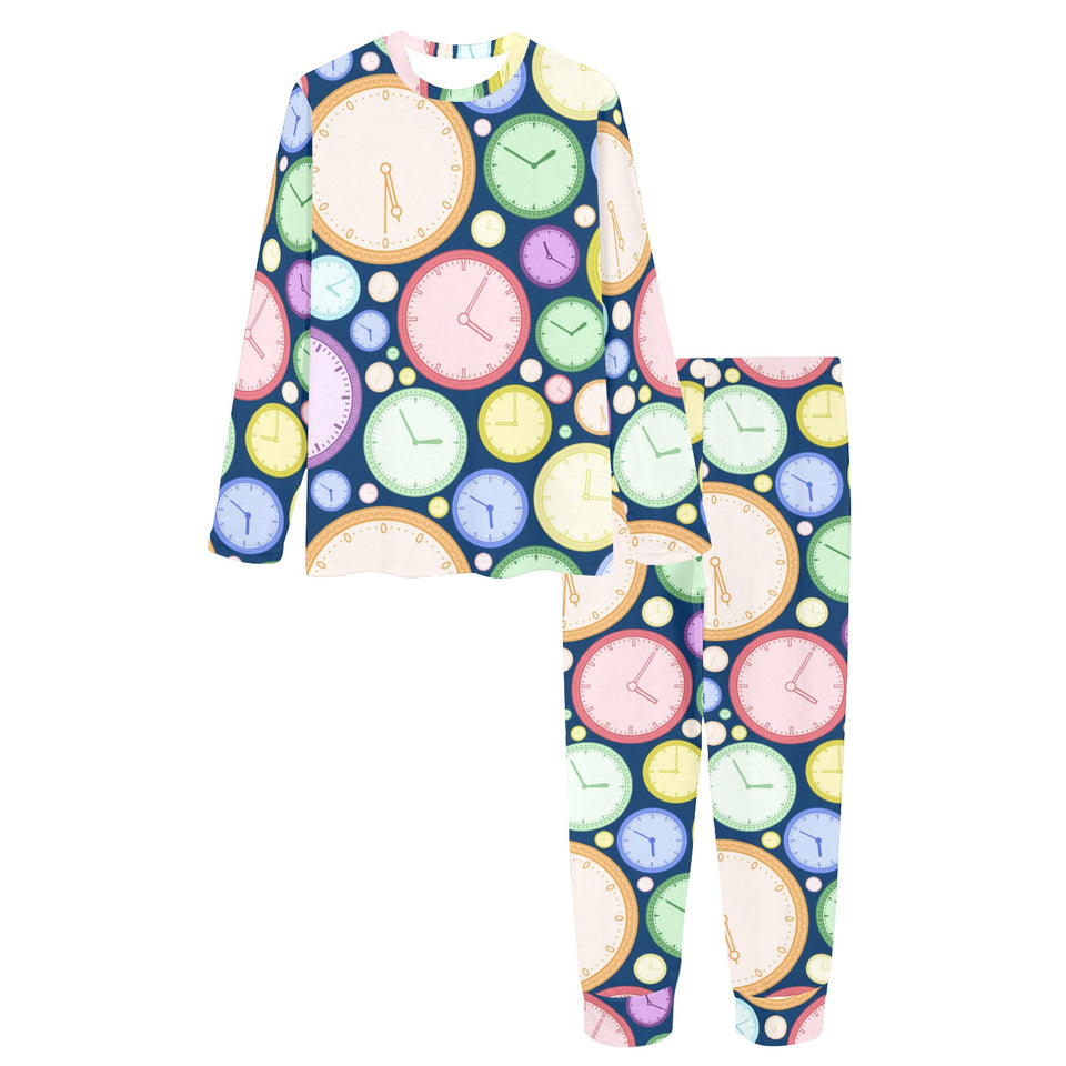 Colorful clock background Women's All Over Print Pajama Set