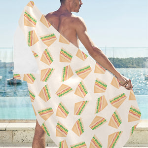 Sandwich Pattern Print Design 01 Beach Towel