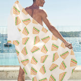 Sandwich Pattern Print Design 01 Beach Towel