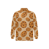 Cookie pattern Men's Long Sleeve Polo Shirt