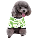 cucumber whole slices pattern All Over Print Pet Dog Round Neck Fuzzy Shirt