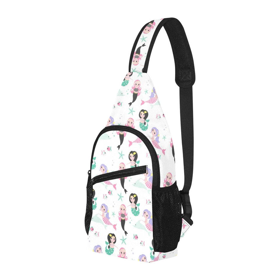 cute mermaid dolphin fish starfish pattern All Over Print Chest Bag