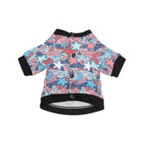 Hand drawn colorful starfish All Over Print Pet Dog Round Neck Fuzzy Shirt