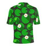 Frog waterlily pattern Men's All Over Print Polo Shirt