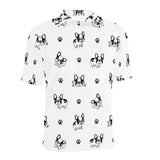 Cute french bulldog paw pattern Men's All Over Print Polo Shirt