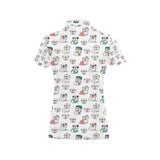 English Bulldog Pattern Print Design 03 Women's All Over Print Polo Shirt