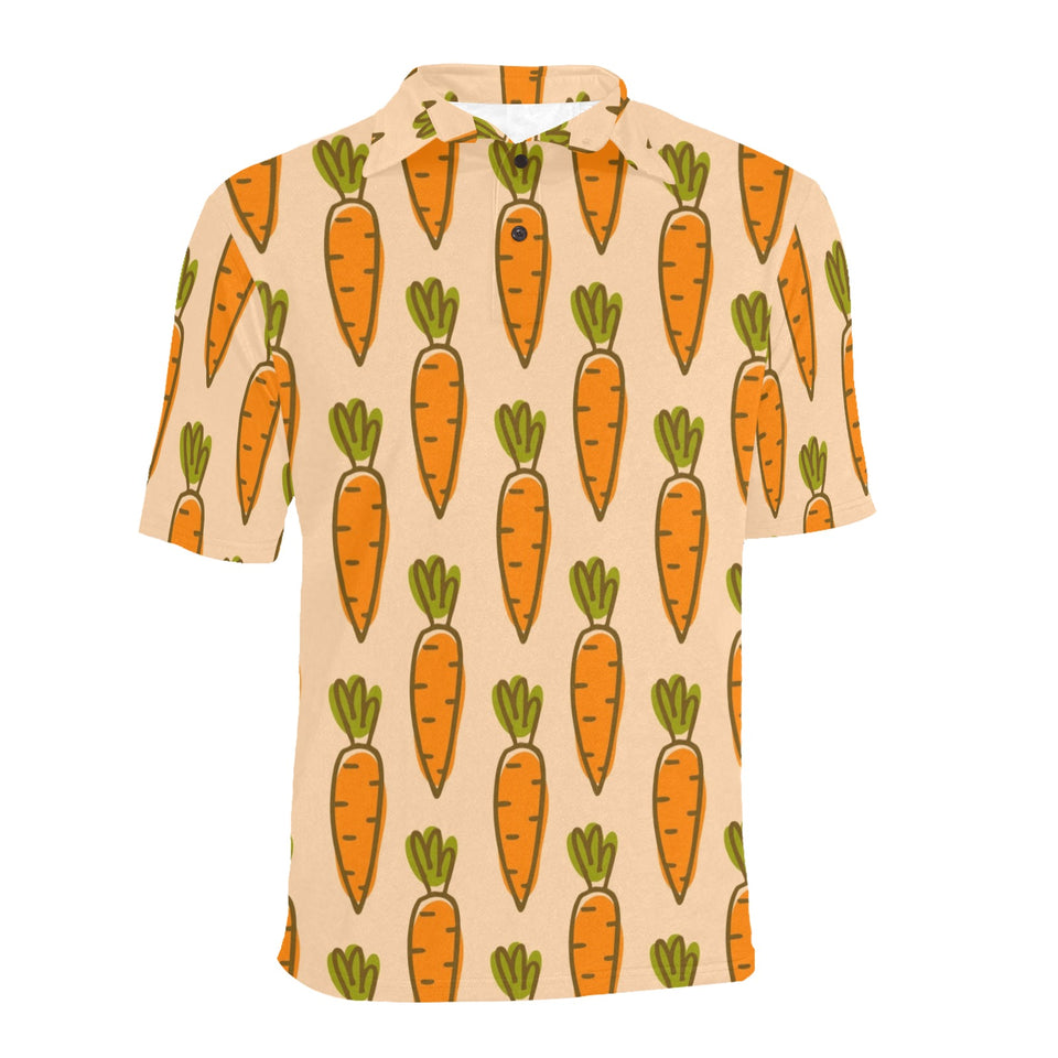 Carrot Pattern Print Design 04 Men's All Over Print Polo Shirt