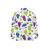 Grape pattern Men's Long Sleeve Polo Shirt