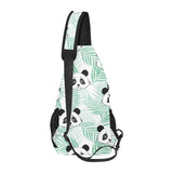 Panda pattern tropical leaves background All Over Print Chest Bag