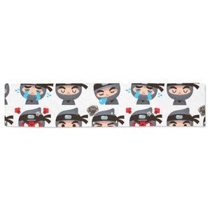 Cute ninja design pattern Table Runner