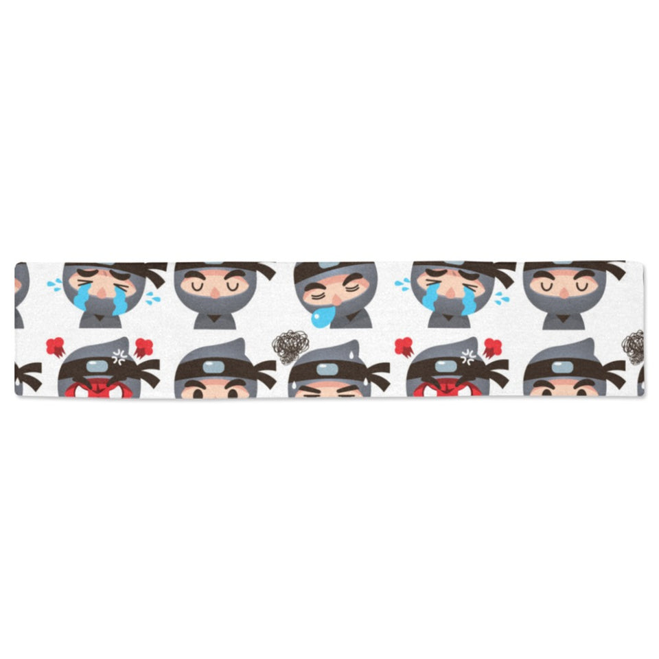 Cute ninja design pattern Table Runner