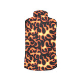 Fire flame dark pattern Women's Padded Vest