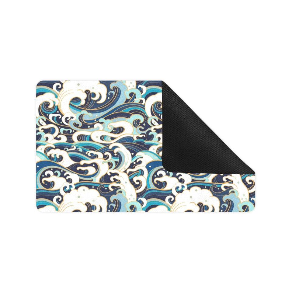 Japanese wave pattern Doormat