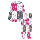 Teddy Bear Pattern Print Design 03 Women's All Over Print Pajama Set