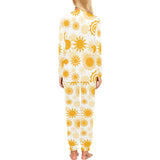 Sun design pattern Women's All Over Print Pajama Set
